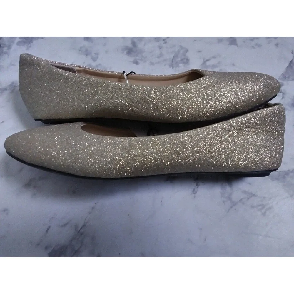 Simply Petals Gold Slip Ons